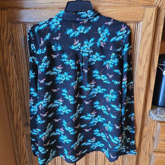 J Crew Blouse, size 14, floral with bees. EUC - Picture 7 of 11